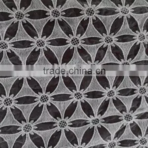 2016 High Quality Lace Accessory Hot 100% Cotton Fabric Organdy Full Lace For Garment thumbnail-4