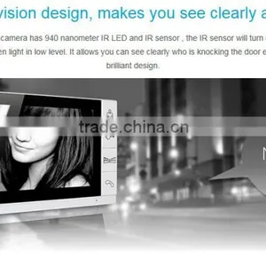 9" Video Door Phone Intercom Doorbell Security 1 Camera 2 Monitors Night Vision thumbnail-4