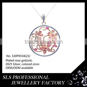 2016 Jewelry Products New in China Wholesale Colored Rhinestone Pendant for Women thumbnail-1