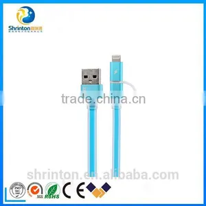 Hot Selling Remax 2 In1 Led USB Data Cable for Iphone and Samsung thumbnail-3