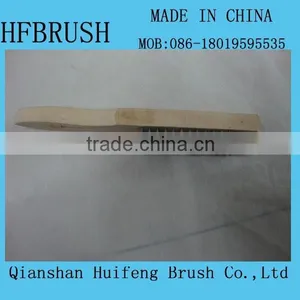 Wooden Handle Stainless Steel Wire Brush thumbnail-1