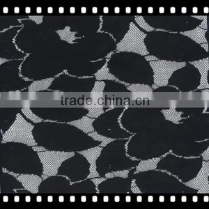 Black Color Spandex Lace Fabric Wholesale thumbnail-1
