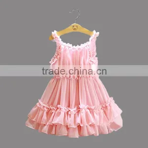 Child One-piece Knitwear Casual Dress,pure Color Kids Prom Gown Dress,hot Pink Baby Girl Beaded Ruflle Frock thumbnail-5