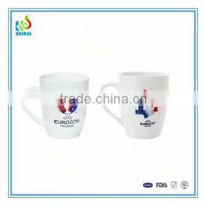Promotional White Porcelain Ceramic Cup With Logo Printed thumbnail-1