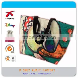 Lady Reusable Canvas Shopping Tote Bag Hand Bag thumbnail-3