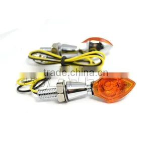 BJ-SL-042 Wholesale E-marked Mini Metal Material Amber LED Indicators Bulbs Motorcycle Turn Signal Lights thumbnail-1