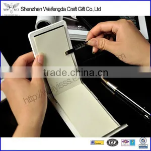 Business Card Slots Personal Leather Memo Pad With Holder thumbnail-1