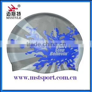 Water Sports Adult Silicone Flag Swim Cap thumbnail-3