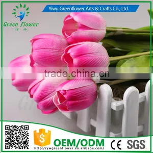 2016 Wholesale Multicolor 32CM Artificial Flowers Bouquet Wedding Bridal Real Touch Christmas Decorative Flower Tulip thumbnail-3
