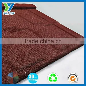 2.7kg/pcs Lightweight Recycled Stone Costed Villa Red Al-zn Roof Tile thumbnail-2