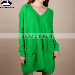 Women's Fashion V Neck Pullover W15283KBK thumbnail-1