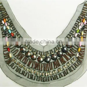 Beaded Accessories Embroidery Neckline Blouse Neck Designs thumbnail-1