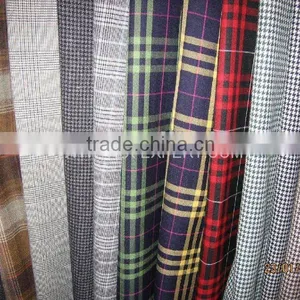Yarn Dyed Polyester Wool Check Fabric thumbnail-1