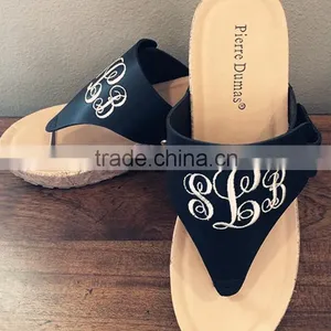 Monogrammed Sandals, Personalized Wedges Sandals thumbnail-2