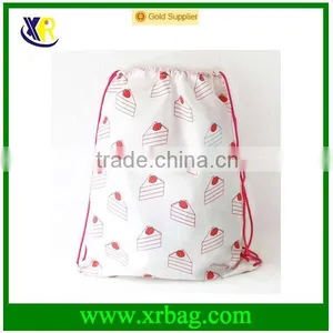 Hot Sale Drawstring Backpack 100%Polyester Fashion Fresh Storage Drawstring Bag for Travelling thumbnail-5