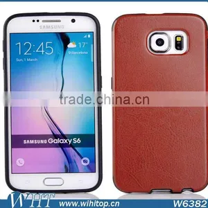 Crazy Horse Pattern TPU Back Cover Leather Coated Case for Samsung Galaxy S6 G9200 thumbnail-6
