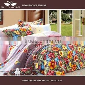 100% Cotton 128*68 40s*40s Pigment Printting Beautiful Bed Cover Set With Zipper thumbnail-1