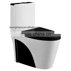 Ceramic Washdown One Piece Colorl Toilets Black thumbnail-1