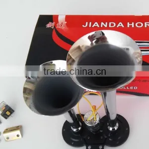 Car Boat Truck Loud 12V 128db Compressor Twin Trumpet Air Horn thumbnail-1