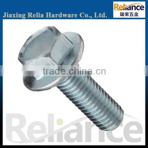 Blue Zinc Plated Full Threaded Galvanized Unslotted Hex Washer Head Machine Screw thumbnail-1