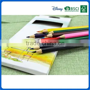 2016 Hot Sale Customized School Hexagonal 7 Inch 12 Colors Pencil Into Paper Box for Art thumbnail-5