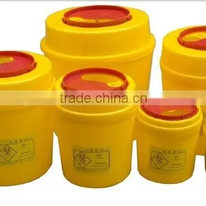 4 Liter Round Plastic Medical Disposable Sharps Container, Sharps Box, Medical Disposal Bins for Sale Quality Choice thumbnail-1