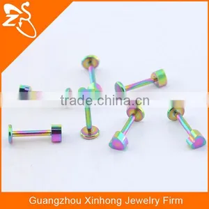 Rainbow Magnetic Body Flat 316l Stainless Steel Lip Piercing Jewelry thumbnail-2