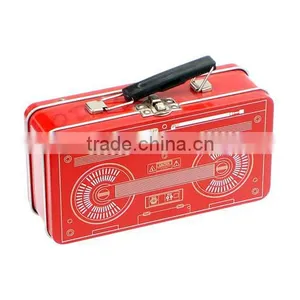 Fashion Style Custom Music Tin Box With Handle and Lock thumbnail-2
