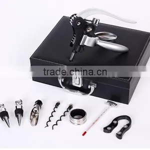 Promotional AUGUST 9pcs in One Wooden Wine Box Wine Opener Corkscrew Set thumbnail-1