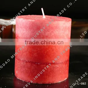 3" Scented Red Pillar Candle thumbnail-1