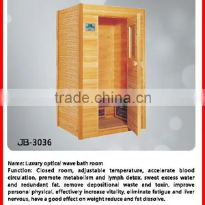 Two Persons Wooden Optical Wave Sliming Sauna Spa Capsule thumbnail-1