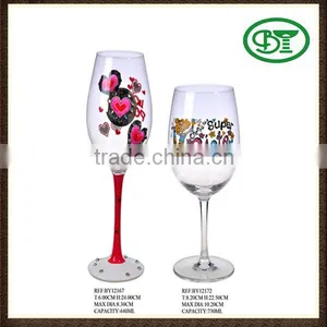 Hand Painted Wine Glass thumbnail-1