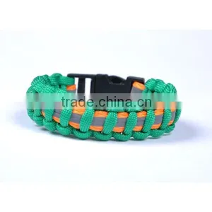 New Reflective Paracord Bracelet With Fire Starter and Compass thumbnail-2
