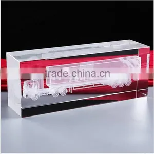 2016 Cruise Carving Engraved Logo Fancy Crystal Cube for Business Gift thumbnail-2