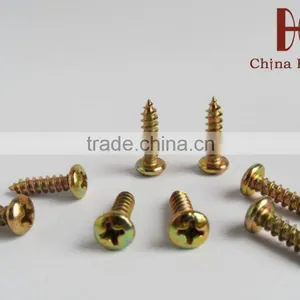 C1022 Yellow Zinc Pan Head Self Tapping Screw to Metal Sheet thumbnail-1