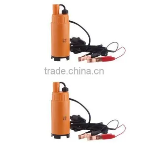 12V Water Oil Diesel Fuel Transfer Pump Submersible On/Off Switch Car Van Plastic Orange thumbnail-1