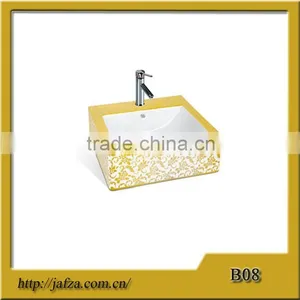 B08 Popular Snaitary Ware China Rectangular Ceramic Art Basin thumbnail-1