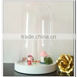 33*18 26*15 20*14 6*8cm Curios- Decorative Art Bell Jar | Vintage Style Bottle Charm Mini Glass Dome With Wood Base Terrarium thumbnail-5