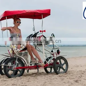 Tandem Bicycle Four Wheel Surrey Bike Surrey Bicycle With Canopys thumbnail-3
