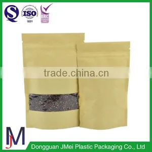 Wholesale Kraft Paper Bag With Window and Zipper for Food Packing thumbnail-5