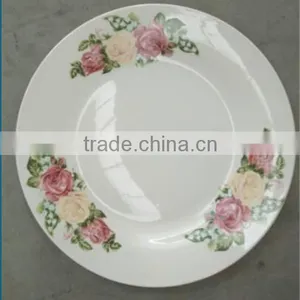 10.5 Cheap Porcelain Dinner Plate Three Flower Decoration thumbnail-1
