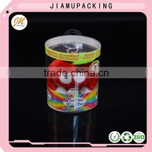 2016 Hot Sale Beautiful Clear Plastic Round Cylinder Gift Box Container With Sticker thumbnail-3