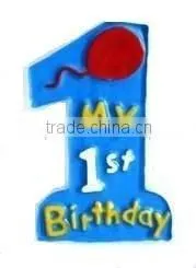 Wholesale My 1st Birthday Candle Blue/ KIDS THEMED CANDLES/CAKE DECORATIONS thumbnail-1