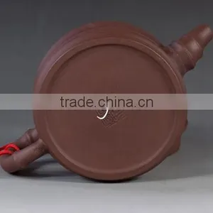 Bian Zhu Hu Bamboo Shape Yixing Purple Clay Teapot thumbnail-4