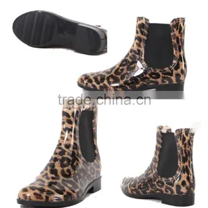 Leopard Print PVC Rain Boots, Beautiful and Cheap and Safety and Comfortable Rain Boots thumbnail-3