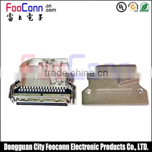SCSI 68p Solder Connector 65 Degree Entry Metal Cover thumbnail-1