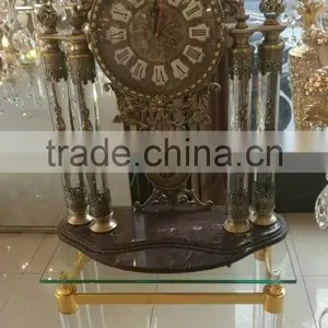 Vintage Copper Art Clock, Metal Table Clock, Antique Table Clock thumbnail-1
