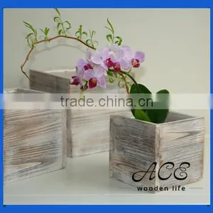 Rustic Little Wooden Plant Wooden Flower Holder Stand Pot thumbnail-1