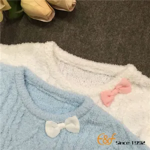 Falbala Long Sleeves Special Cable Pattern Sweater for Girl thumbnail-3