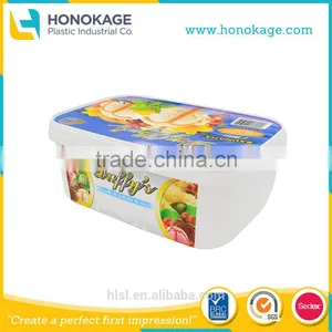 2L IML Plastic Ice Cream Storage CCntainer With Lid,Ice Cream Container Suppliers,Ice Cream Container With Customized Label. thumbnail-1